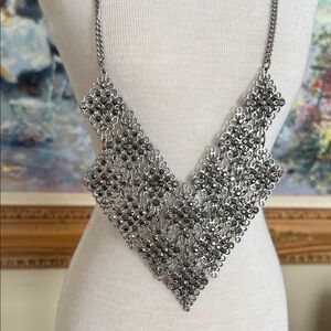 Elegant Silver Statement Necklace